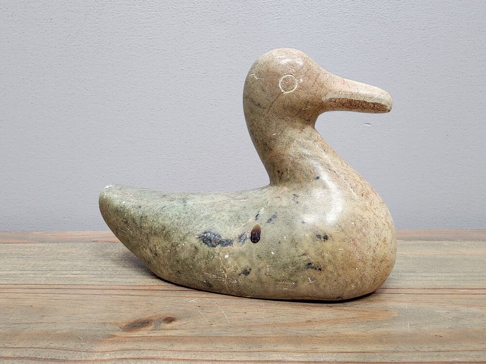 Soapstone Figurine Duck 6"x4"